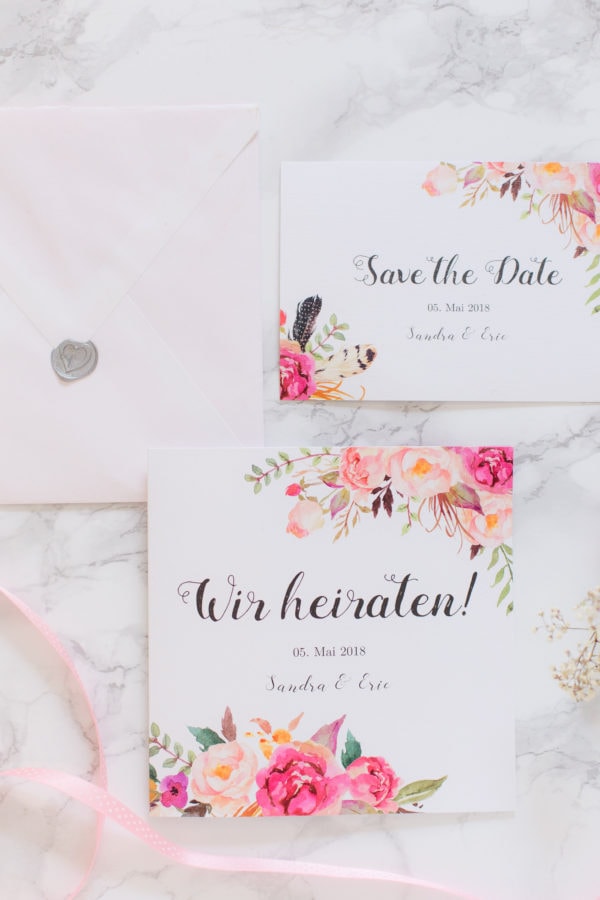 4 Möglichkeiten deine Hochzeitseinladungen zu gestalten!
