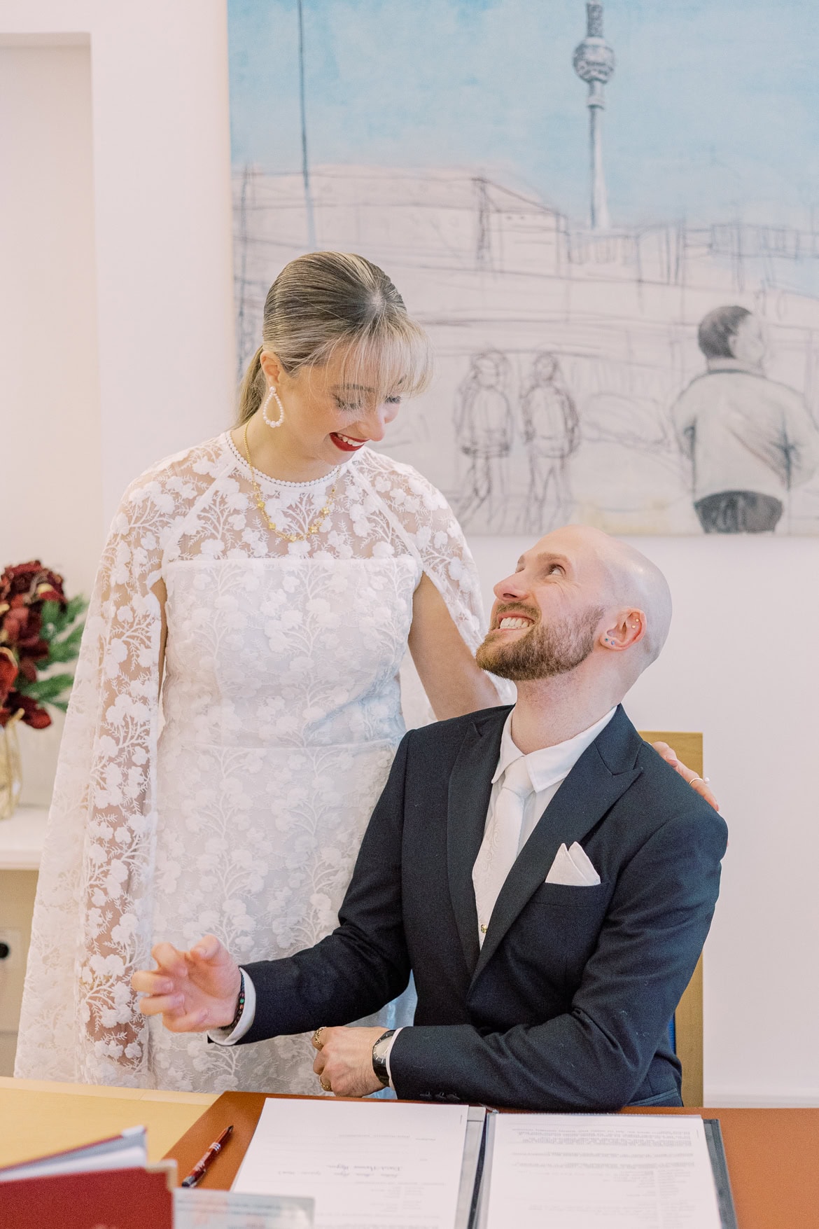 Winter Hochzeit im Standesamt Berlin Mitte