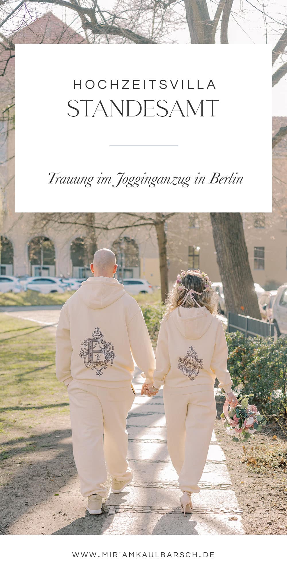 Gemütliche Jogginganzug Trauung in der Hochzeitsvilla Berlin Zehlendorf