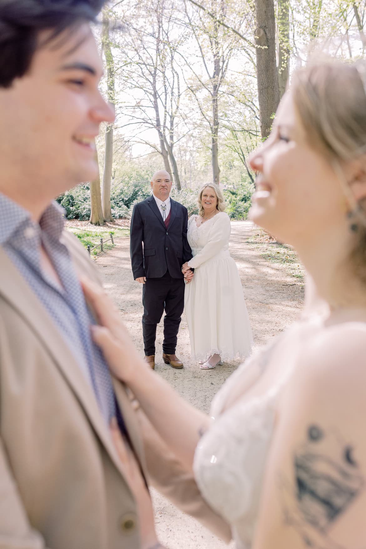 After Wedding Session zum Brautkleiderball im Tiergarten mit den Schwiegereltern aus den USA