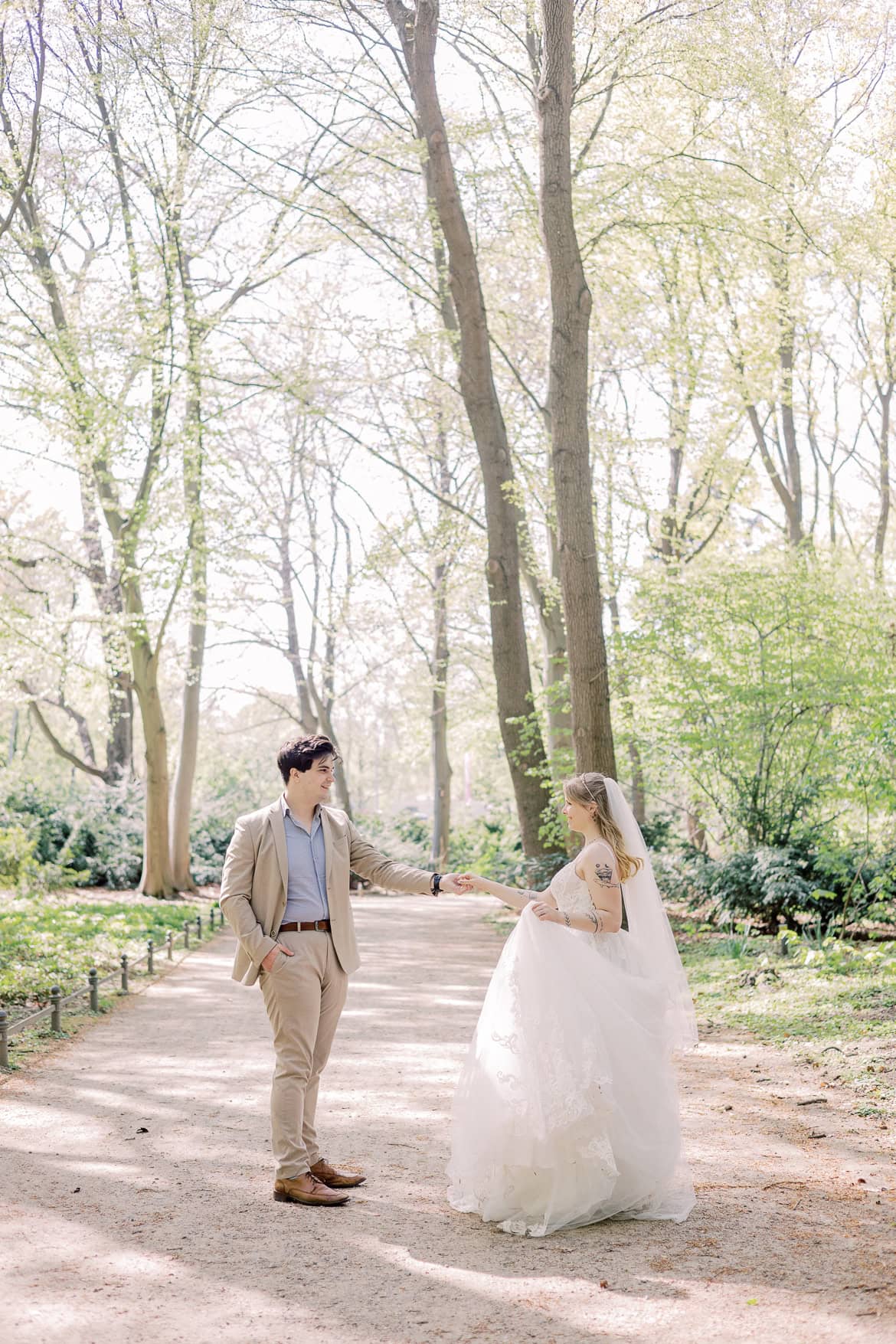 After Wedding Session zum Brautkleiderball im Tiergarten mit den Schwiegereltern aus den USA