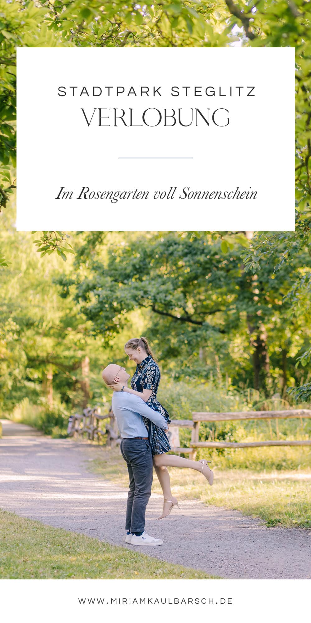 Sommer Verlobung im Rosengarten des Stadtpark Steglitz